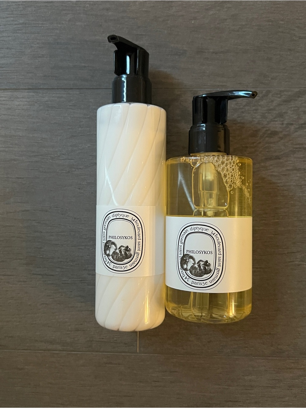 Authentic sealed Diptyque Philosykos Body Lotion & Cleansing Gel Set
